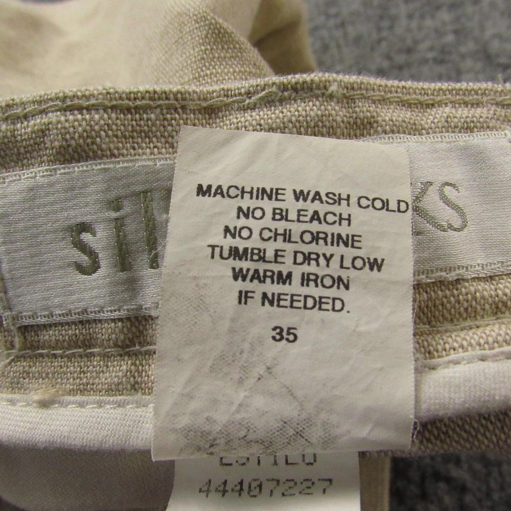 Vintage Savane Silkworks‎ Chino Shorts Mens 36 Beige Linen Blend Pleated Preppy - Picture 13 of 13